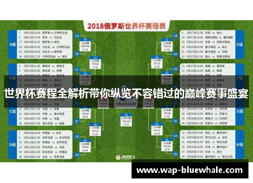 世界杯赛程全解析带你纵览不容错过的巅峰赛事盛宴